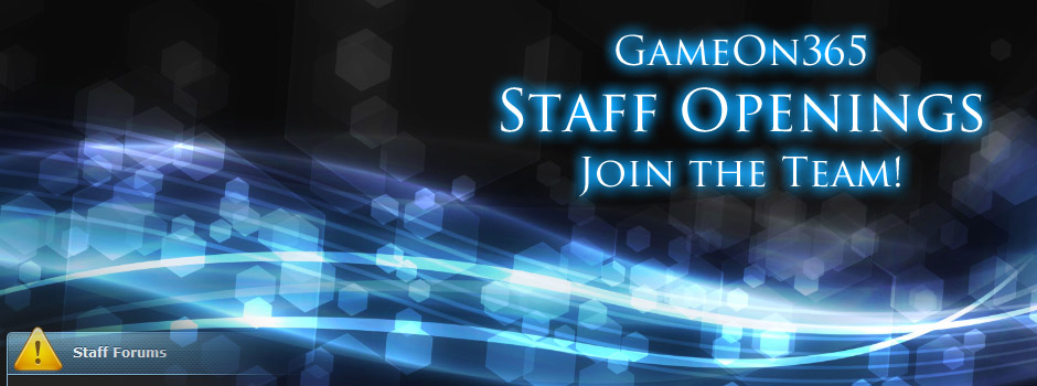 GameOn365 Staff Openings - Join the Team!